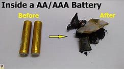 Inside a Pencil Battery | Inside of AA, AAA or Dry Cell Battery | Inside a 1.5V AA or AAA Battery