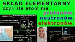 SKŁAD ELEMENTARNY ATOMU czyli z czego składa się atom. BUDOWA ATOMU. chemia#13