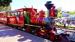 [4K] Disneyland Railroad Train - Main Street Round Trip : 2014 POV - Disneyland Resort, California