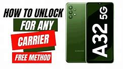 Unlock Samsung Galaxy A32 SIM Network Unlock PIN Guide