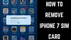 How to Remove SIM Card from iPhone 7 or iPhone 7 Plus