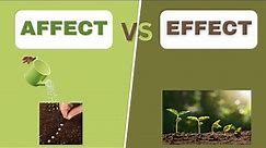 Affect VS Effect