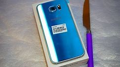 Samsung Galaxy S6 Blue Topaz Greek Unboxing
