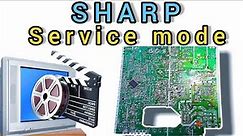 sharp crt tv service mode