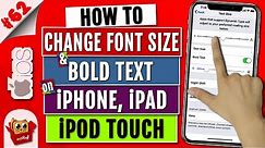 How to Make Font Size Bigger on iPhone & iPad | Change Text Size | Enable Bold Text on iPhone/iPad