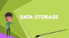 What is Data storage? Explain Data storage, Define Data storage, Meaning of Data storage