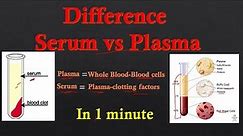 Plasma vs Serum | Difference between plasma and serum | Biology lectures |