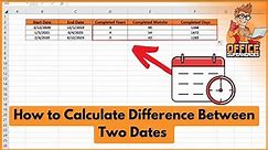 How to Calculate Difference Between Two Dates in Excel