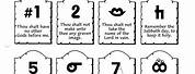 10 Commandments LDS Primary Printable
