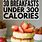 100 Calorie Breakfast Ideas