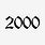 2000 in Old English Font