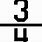 3 4 Fraction Symbol