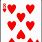 8 Hearts Card