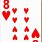 8 Hearts Playing Card