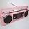 80s Pink Boombox