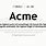 Acme Definition