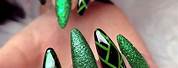 Acrylic Nail Art Green