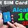 Alcatel 3025 Sim Card