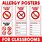 Allergy Alert Signs for Classrooms