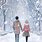 Anime Couple Snow