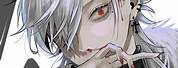 Anime Vampire Boy with White Hair