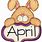 April Clip Art Bunny