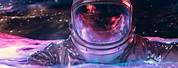 Astronaut Swimming in Galaxy Live Wallpaper