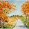 Autumn Landscape Drawing