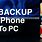 Backup iPhone to PC Windows 10