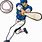 Baseball Player Hitting Clip Art