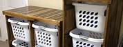 Basket Storage Shelves Laundry Room