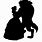Beauty and the Beast Dancing Silhouette