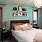 Bedroom with Teal Walls