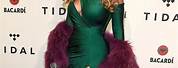 Beyonce with Ladies Green Dress