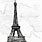 Black Eiffel Tower Drawing