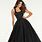 Black Satin Prom Dress