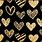 Black and Gold Hearts Wallpaper