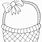 Black and White Cartoon Easter Basket