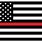 Black and White Flag with Red Stripe