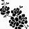 Black and White Flower Logo Design