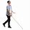 Blind Man Walking with Cane