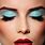 Blue Eyeshadow Red Lipstick