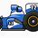 Blue Race Car Cartoon