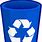 Blue Recycle Bin Icon