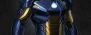 Blue and Yellow Iron Man