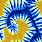 Blue and Yellow Tie Dye Background