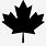 Canadian Maple Leaf Black