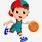 Cartoon Boy Playing Sports