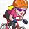 Cartoon Female Cyclist