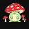 Cartoon Frog with Mushroom Hat